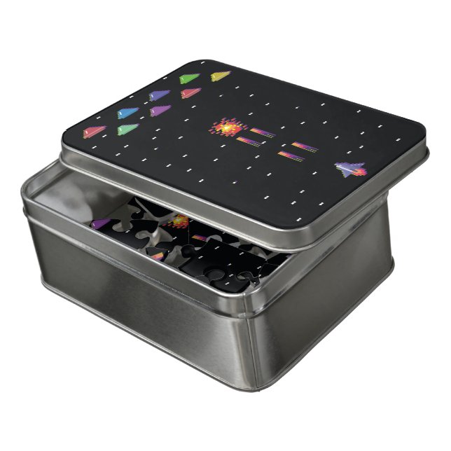 Retro 1908s Video game arcade Jigsaw Puzzle (Lid Open)