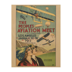Retro 1912 Los Angeles Air Show Travel Art