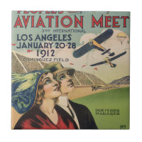 Retro 1912 Los Angeles Air Show Travel Art