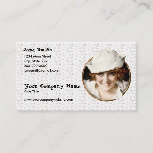 Retro 1920s Sailor Girl Business Card