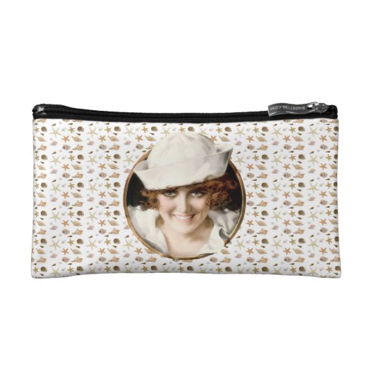 Retro 1920s Sailor Girl Makeup Bag