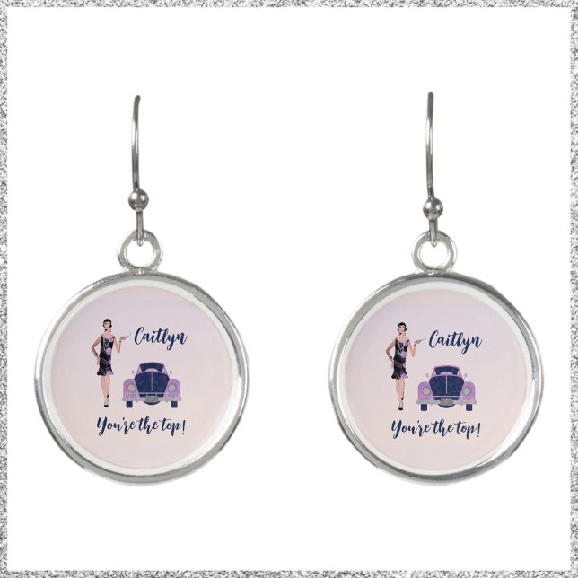 Retro 1920's Vintage Flapper and Antique Car Earrings (Creator Uploaded)