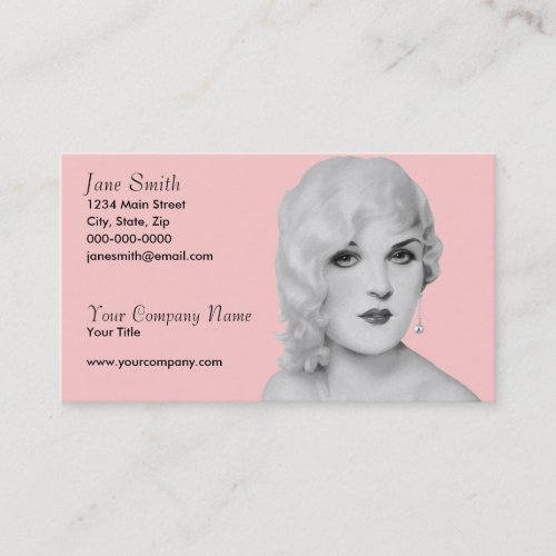 Retro 1930s Pinup Business Card Template