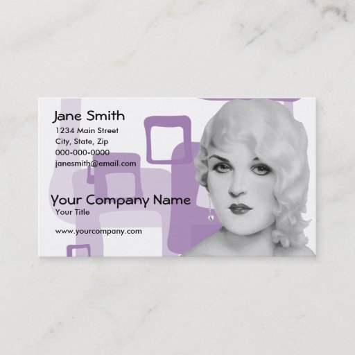 Customizable Retro 1930s Pinup Business Card