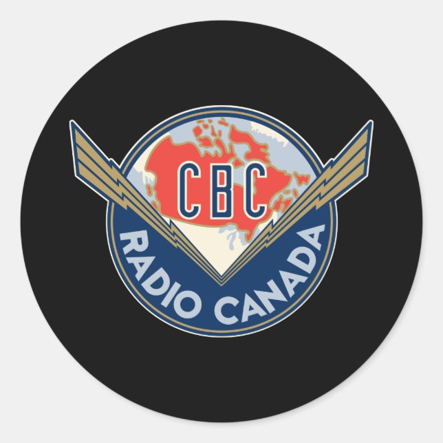 Retro 1940-1958 classic round sticker (Front)