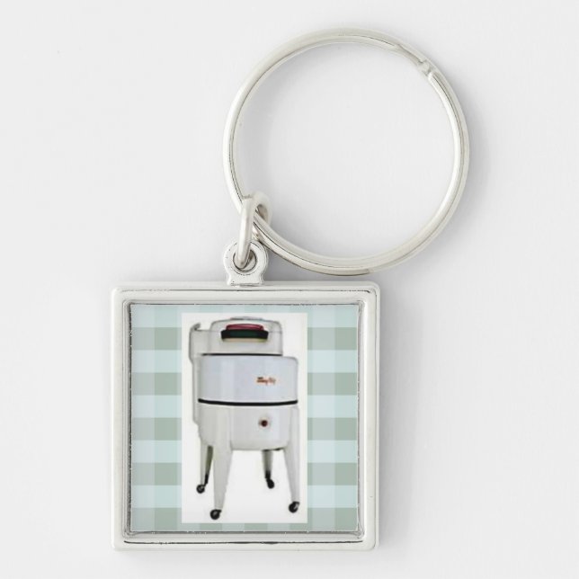 Retro 1940 Clothes Washer Keychain (Front)