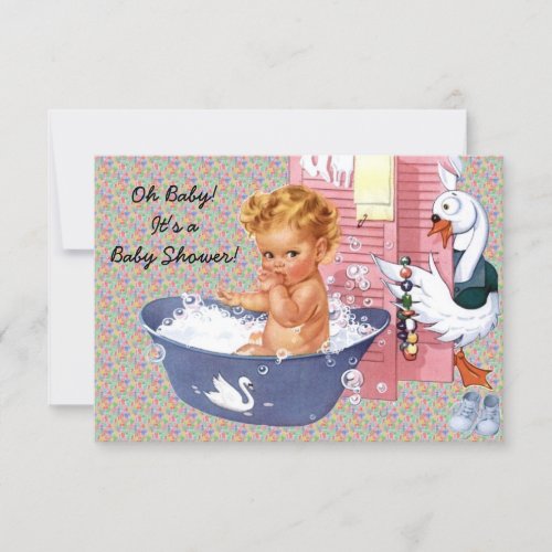 Retro 1940s Baby Boy Shower V2 Invitation