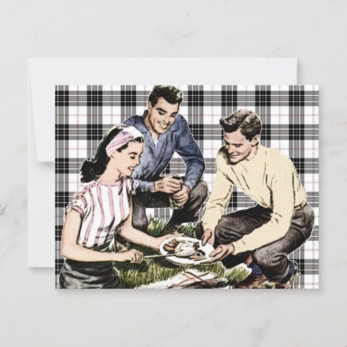 Retro 1940s BBQ Personalized Invitation