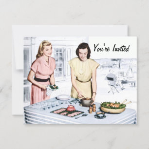 Retro 1940s BBQ Invitation