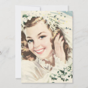Retro 1940s Bridal Shower Invitation