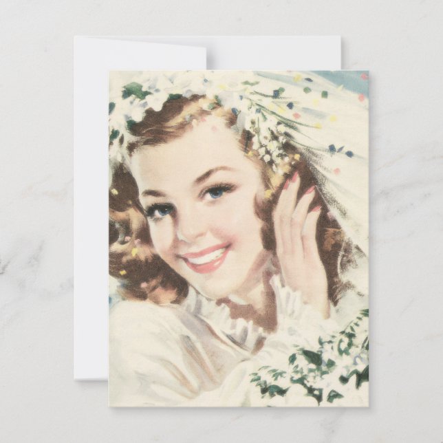 Retro 1940s Bridal Shower Invitation (Front)