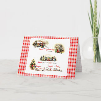 Retro 1940s Christmas Holiday Card