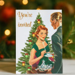 Retro 1940's Christmas Party  Invitation