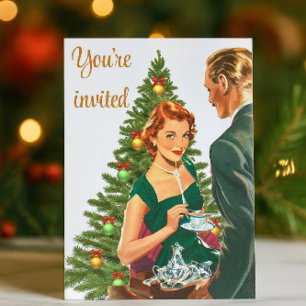 Retro 1940's Christmas Party Invitation