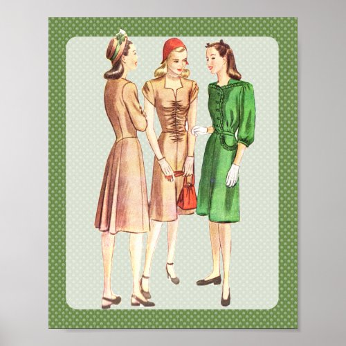 Retro 1940s Fashion Poster