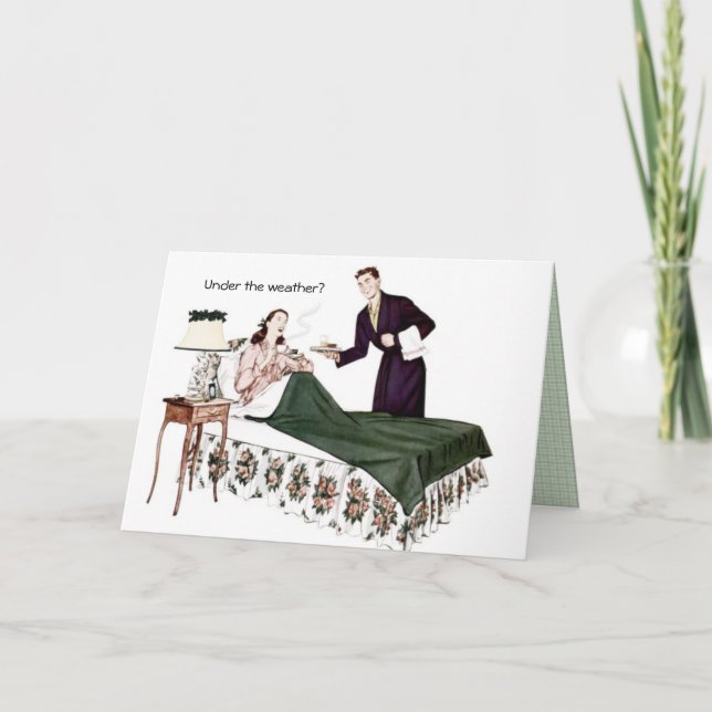 Retro 1940s Get Well Card (Front)