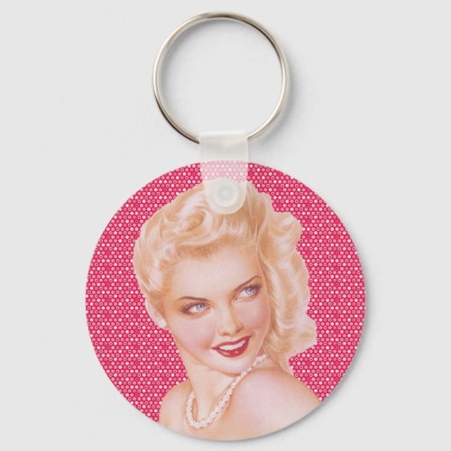 Retro 1940s Love Keychain