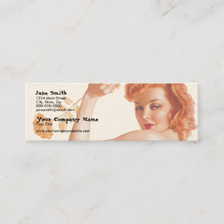 Retro 1940s Love Mini Business Card