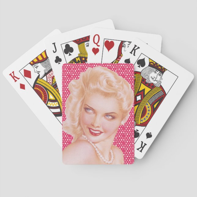 Retro 1940s Love Poker Cards (Back)
