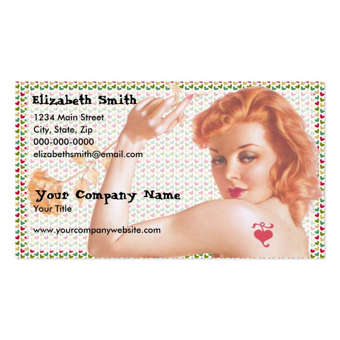 Retro 1940s Love V3 Business Card