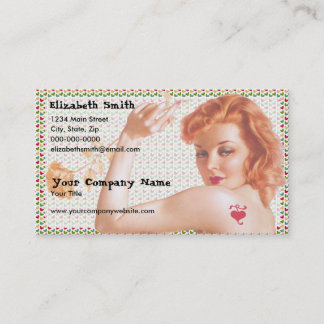 Retro 1940s Love V3 Business Card