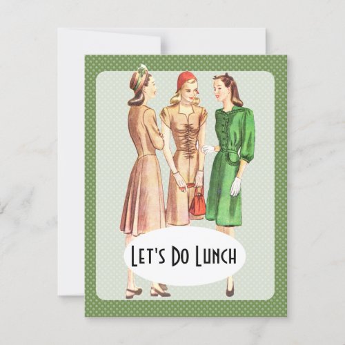 Retro 1940s Luncheon V1 Invitation