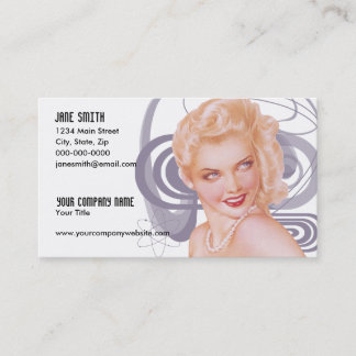 Retro 1940s Pinup Business Card