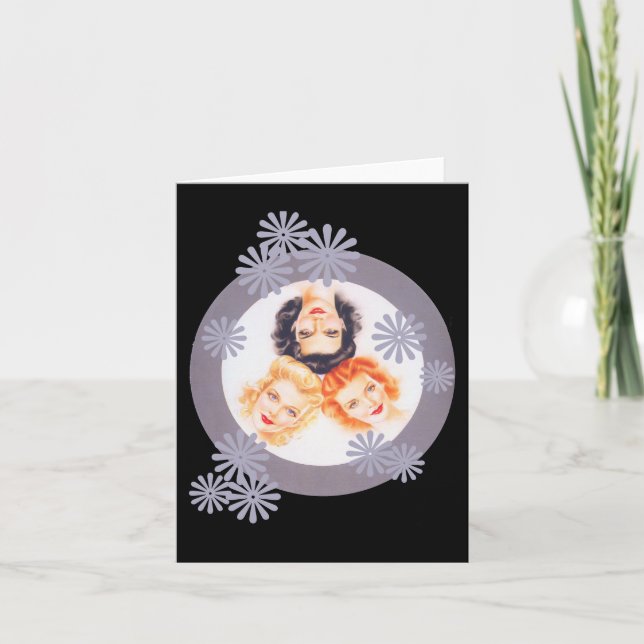 Retro 1940s Pinup Girls Card (Front)