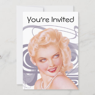 Retro 1940s Pinup Invitation