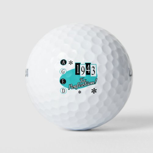 Retro 1943 80th Birthday Golf Balls