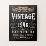 Retro 1946 Birthday Man Myth Legend 80th Gift   Jigsaw Puzzle<br><div class="desc">This vintage-style jigsaw puzzle is a fun,  unique challenge that celebrates the iconic birth year of 1946. It’s the perfect party activity and a memorable keepsake to honor your father,  grandfather,  or favorite friend who is a true classic. Enjoy putting the legend back together piece by piece!</div>