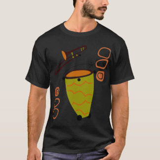 Retro 1950's Abstract Trombone & Bongo Shirt