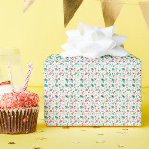 Retro 1950s Atomic Starburst & Orbiting Atoms Wrapping Paper