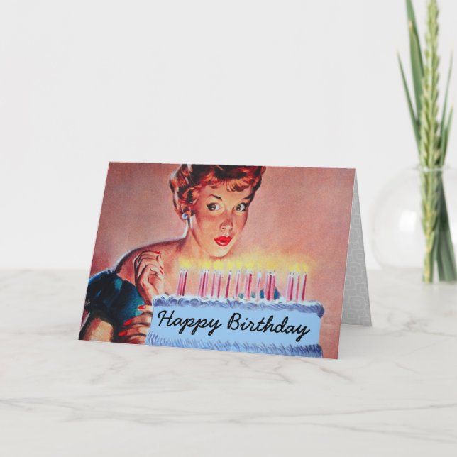 Retro 1950s Birthday Card (Front)