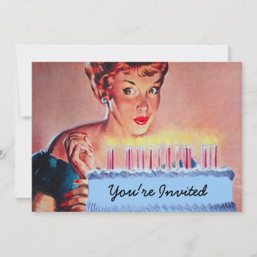 Retro 1950s Birthday Personalized Invite
