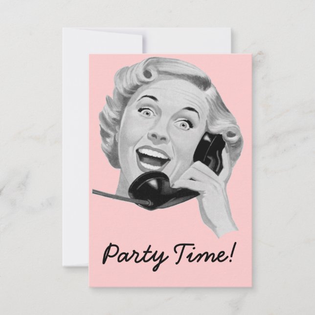 Retro 1950s Birthday Party V2 Invitation (Front)
