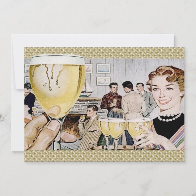 Retro 1950s Cocktail Party Invitation (Front)