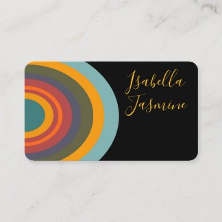 Retro, 1950's, Colors, Orange, Old, business card