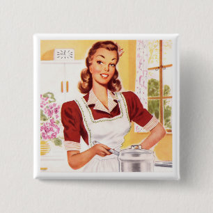 Retro 1950s Cook Button