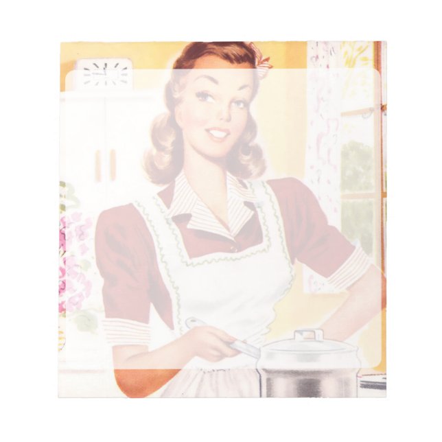 Retro 1950s Cook Notepad (Front)