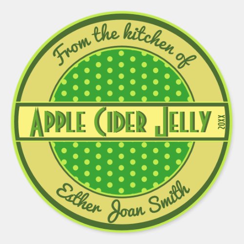 Retro 1950s Custom Homemade Food Label