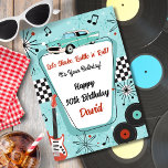 Retro 1950's Diner Birthday Card<br><div class="desc">Celebrate in classic style with this 1950s Retro Birthday Card, inspired by the golden age of jukeboxes, milkshakes, and rock ’n’ roll! Featuring vintage colors, nostalgic graphics, and playful mid-century flair, this card is perfect for anyone who loves the fun, upbeat spirit of the fabulous fifties. Personalize with your own...</div>