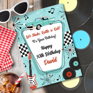 Retro 1950's Diner Birthday Card