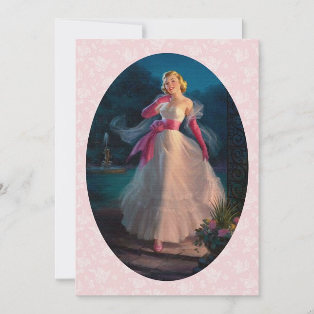 Retro 1950s Dinner Party Invitation (Front)