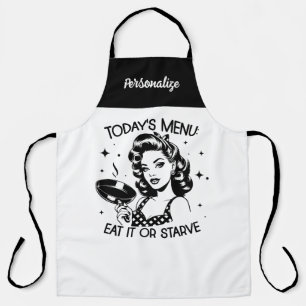 Retro 1950s Glam Girl Funny Sarcastic Quote Apron