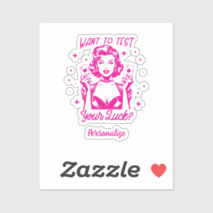 Retro 1950s Glam Girl Funny Sarcastic Quote Sticker