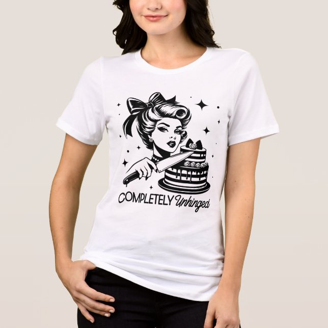 Retro 1950s Glam Girl Funny Sarcastic Quote Tri-Blend Shirt (Front)