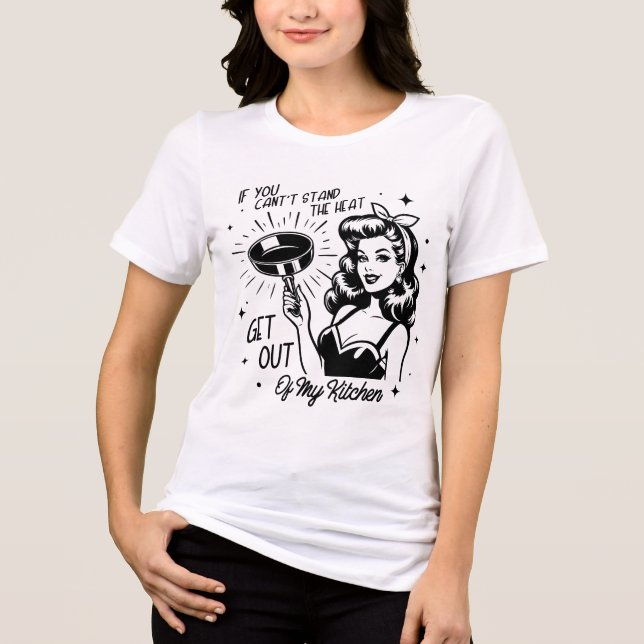 Retro 1950s Glam Girl Funny Sarcastic Quote Tri-Blend Shirt (Front)
