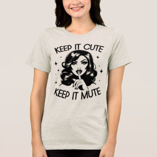 Retro 1950s Glam Girl Funny Sarcastic Quote Tri-Blend Shirt