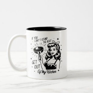 Retro 1950s Glam Girl Funny Sarcastic Quote Two-Tone Coffee Mug